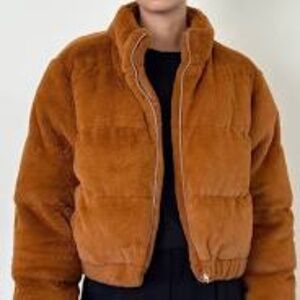 Vigoss Fine Wale Corduroy Puffer Jacket.